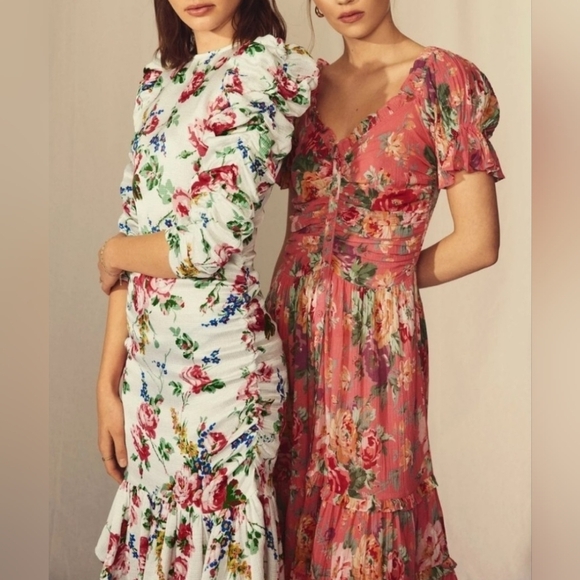 byTiMo Bubble Floral-Printed Satin Ruched Minidress Size L - Picture 3 of 15